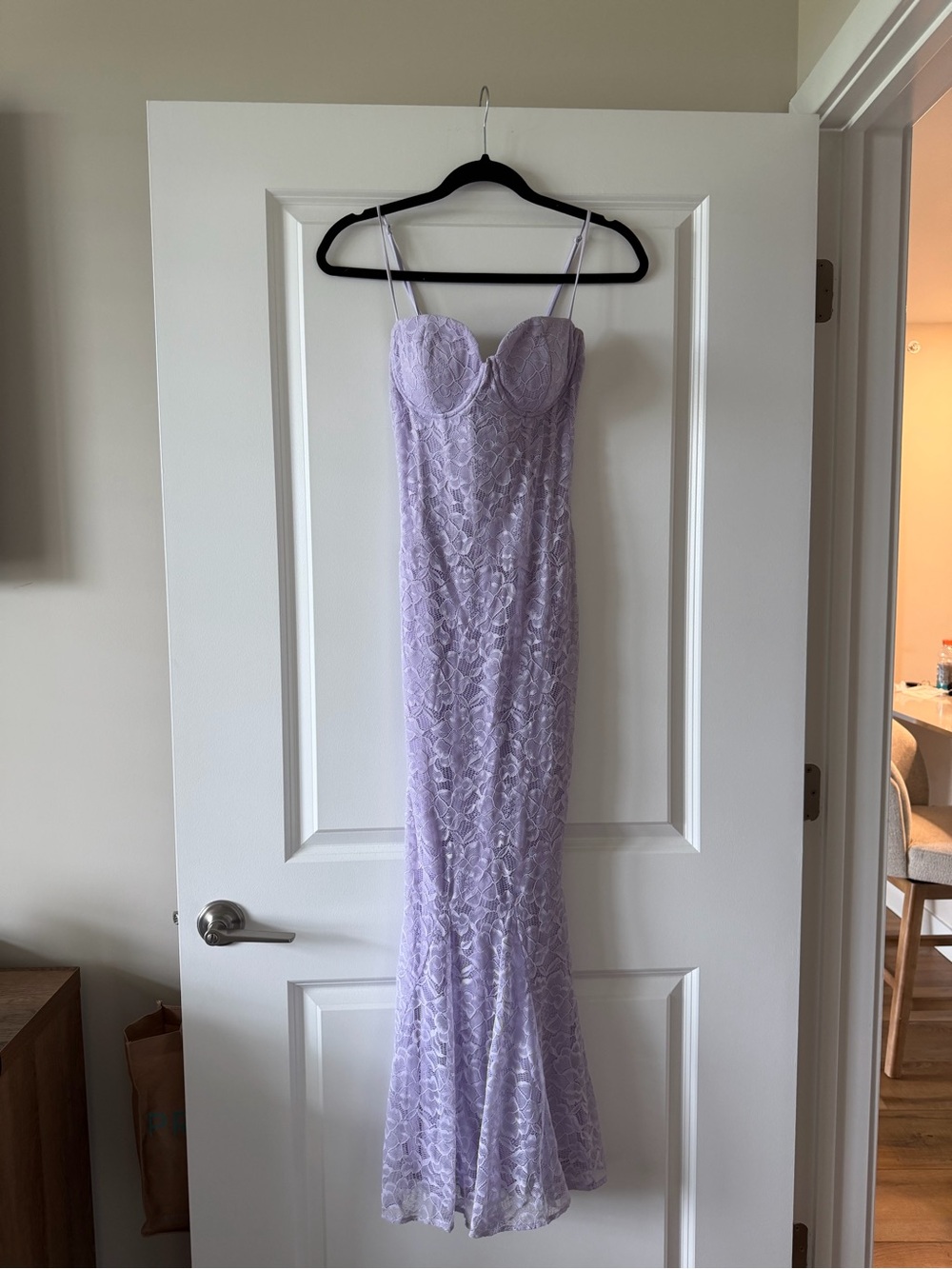 Windsor Lilac Lace Fitted Maxi Dress